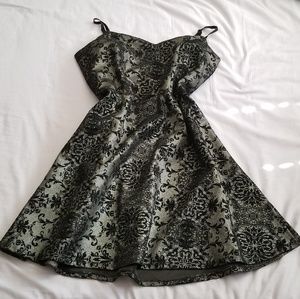 Beautiful Metallic and Velvety Cocktail Dress